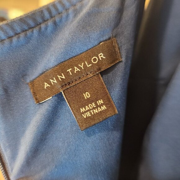 Ann Taylor Sheath Dress Bright Navy Sleeveless - Size 10 - Picture 5 of 7